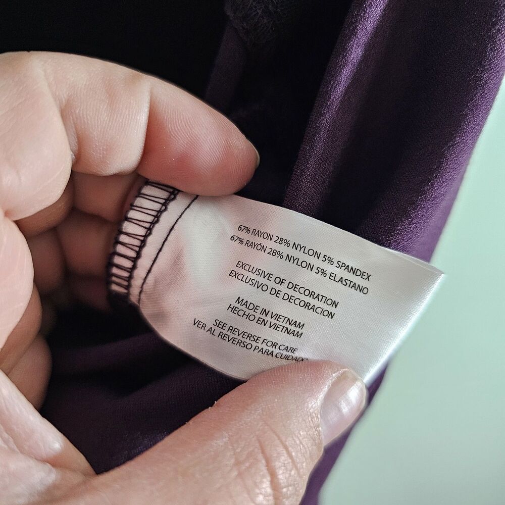 Eddie Bauer Women's Slim Tummy Panel Full Length Dress Leggings Purple Medium - Picture 7 of 7